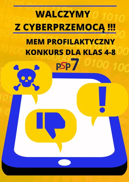 Konkurs graficzny na Mem Profilaktyczny pt. Walczymy z Cyberprzemocą