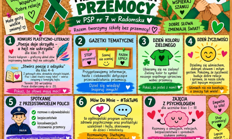 TYDZIEŃ PRZECIWDZIAŁANIA PRZEMOCY W PSP NR 7 W RADOMSKU